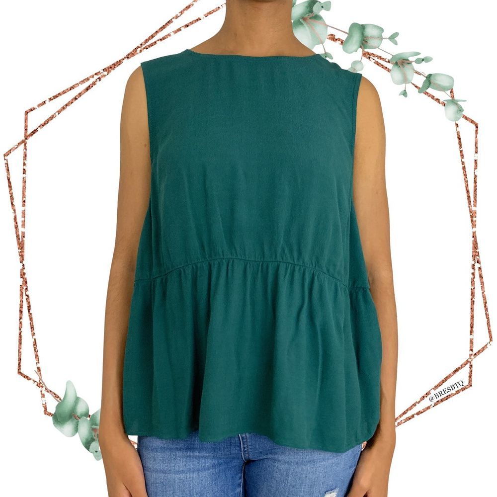 Madewell ruffle babydoll tank size large